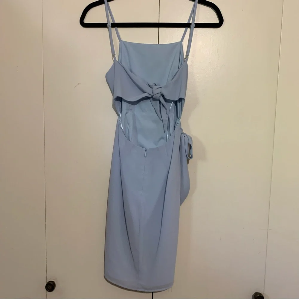 Revolve Dress, By the Way Morgan Layered Mini Dress in Blue - Picture 9 of 15